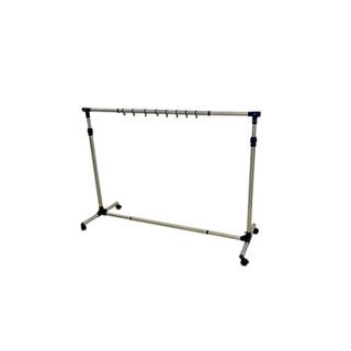 SAKU ราวตากผ้าสเตนเลส ยืดได้ STC02 90-140×48.5×99-165 ซม. สีเงิน