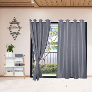 DAVINCI ผ้าม่านประตู รุ่น Mila-24 ขนาด 140x250 ซม. สีเทา