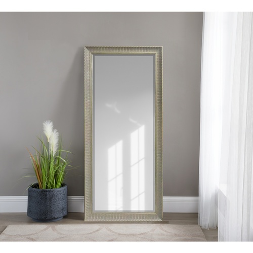 NICE กระจกมีกรอบ (PS) ขนาด 60x150 ซม. รุ่นหลุยส์ P2956WK-60150 สีเงินเมทัล 