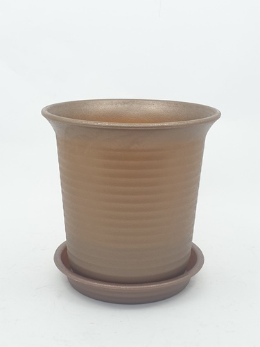 Tree’O กระถางต้นไม้พร้อมถาด รุ่น XY-002-1-BN สีน้ำตาล