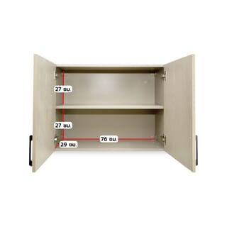 CLOSE  ตู้แขวนคู่  uPVC  LIMA ขนาด 80x60x32 ซม.  Vacuum สีเบจ
