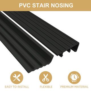 MAC จมูกบันได PVC หน้ากว้าง 45 มม. ยาว 2 เมตร รุ่น YS-45-BL-H สีดำ