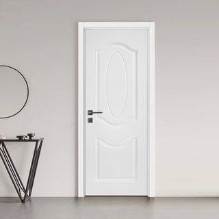 WELLINGTAN ประตูภายนอก UPVC บานทึบ 3ฟัก รุ่น UPVC-WE003 ขนาด 80x200ซม. สีขาว (เจาะลูกบิด )