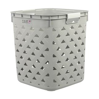 SAKU ตะกร้าลายหนัง รุ่น FT-502/A ขนาด 37.50x41x44 ซม. สีเทา