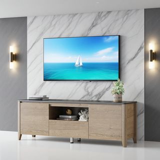 DELICATO ชั้นวางทีวี รุ่น BRAVO ขนาด   39x148x51 ซม. ดำ-น้ำตาล