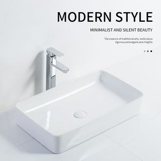 Verno อ่างล้างหน้าวางบนเคาน์เตอร์ก๊อกนอกอ่าง ขนาด ุ60x35x12 ซม.  รุ่น เวนิส 9026