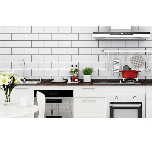 TAPIO วอลเปเปอร์แบบมีกาว 45x1000ซม. ลาย Brick BYD020 สีขาว