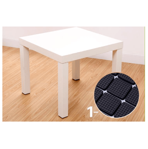 ยางรองขาโต๊ะกันพื้น ทรงสี่เหลี่ยม ขนาด:85*85*4มม รุ่นE1F85 สีดำ 