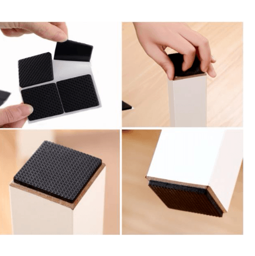 ชุดยางรองขาโต๊ะ รุ่นE12H56 สีขาวดำ