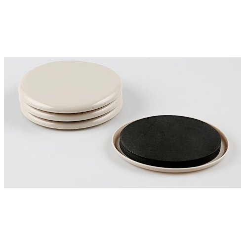 BIGROW เฟอร์นิเจอร์สไลเดอร์ทรงกลม ขนาดФ35mm รุ่น S3Y25 สีครีม