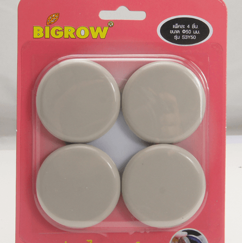 BIGROW เฟอร์นิเจอร์สไลเดอร์ทรงกลม ขนาดФ50มม. รุ่น S3Y50 สีครีม