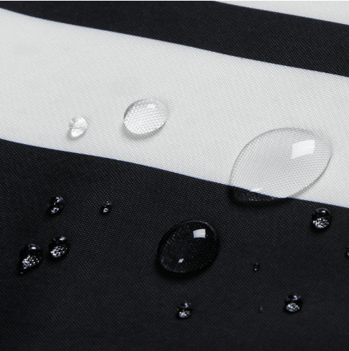 Primo ม่านห้องน้ำโพลีเอสเตอร์ ลายทาง รุ่น 231338 ขนาด 180x180 ซม. สีดำ