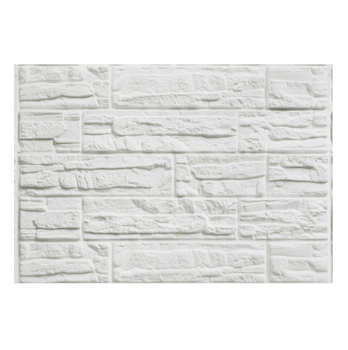 Wallpaper​ ជាប់នឹងជញ្ជាំង DIY ស៊េរី Stone 30x60x0.8cm ពណ៌ស