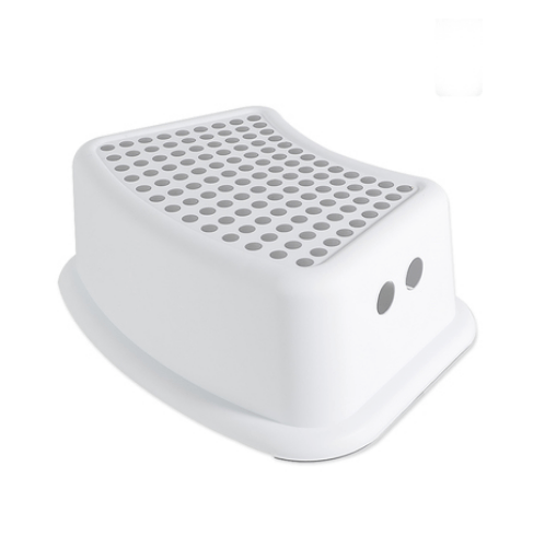 UCHI  เก้าอี้พลาสติกทรงเตี้ย  รุ่น ZZG001-GY ขนาด 25x36.5x13.5 cm สีขาว-เทา ขนาด