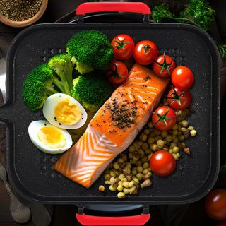 Koch Kitchen กระทะย่างเทฟล่อนเคลือบหินอ่อน 30 ซม. รุ่น DFGJ13