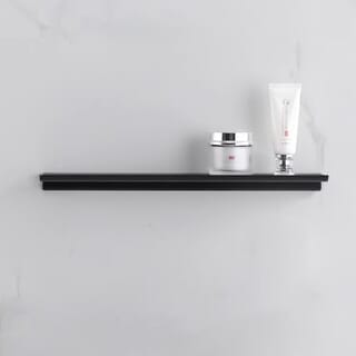 Nice ชั้นวางของติดผนังอลูมิเนียม รุ่น Angel-Black ขนาด 10x60x2 ซม. สีดำ