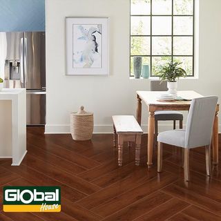 Marbella กระเบื้องเซรามิคปูพื้น 15x90 ซม. DGD159706 สีไม้แดง Satin (8P) 1.08 ตร.ม./กล่อง