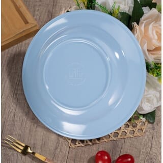 ADAMAS จานเมลามีน 8 นิ้ว สีฟ้า PONY-BL