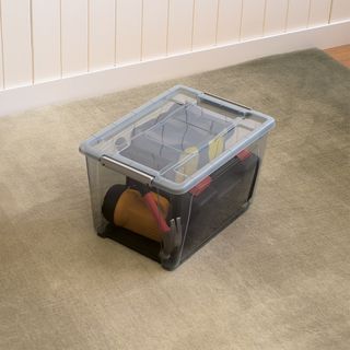 INABOX กล่องเก็บของอเนกประสงค์ 30L มีล้อ รุ่น Eday-N80636BK ขนาด 32.5x46x29.2 cm. สีใส