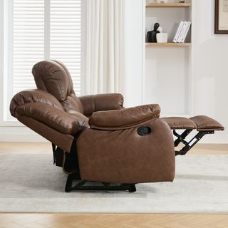 PULITO เก้าอี้พักผ่อนหนังสังเคราะห์ 3 ที่นั่ง รุ่น  KASTOR ขนาด 196x97-167x101-78 ซม. สีน้ำตาล