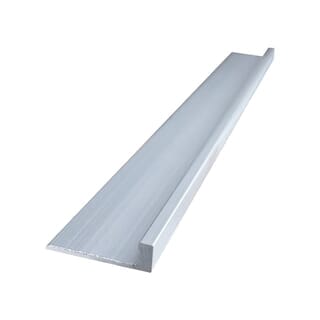 MAC ตัวจบกระเบื้องยาง อลูมิเนียม แบบโค้ง  2.2x200x0.5 ซม. JYPS62 สีเงินเงา