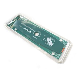 AMOGEN ใบมีดตัดหญ้าเหล็ก65Mnทรงมะละกอชุบกันสนิม รุ่น KT0106B ขนาด305x90x1.8มม.(12นิ้ว)สีดำ