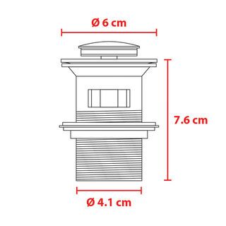 Vegarr สะดืออ่างล้างหน้าแบบกด Pop-UP มีรูน้ำล้น รุ่น V802