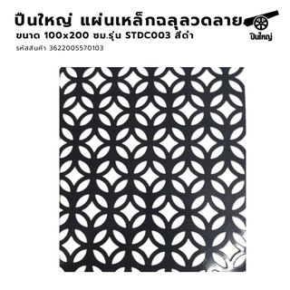ปืนใหญ่  แผ่นเหล็กฉลุลวดลาย ขนาด 100x200 ซม. รุ่น STDC003 สีดำ
