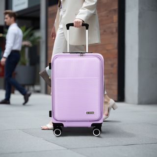 WETZLARS กระเป๋าเดินทาง ขนาด 20 นิ้ว พร้อมช่องใส่ของด้านหน้า รุ่น Spring-04 ขนาด 21x33x50 ซม. สีม่วงมาเจนตา 