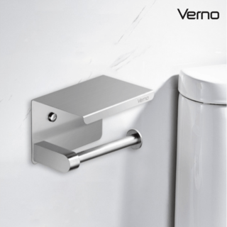 Verno ที่ใส่กระดาษชำระสแตนเลส304 รุ่น แฮร์ไลน์-TH04 ขนาด 14x10x10 ซม. สีเงิน