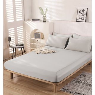 Truffle ผ้าปูที่นอน 1 ชิ้น รุ่น Rina-02 ขนาด 3.5 ฟุต สีเทา