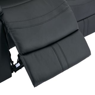 PULITO เก้าอี้พักผ่อนหนังสังเคราะห์ 3 ที่นั่ง รุ่น DENVEER ขนาด 196x93x100 ซม. สีดำ