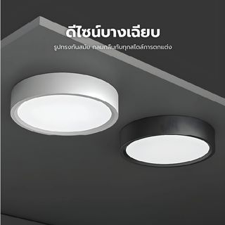 EILON ดาวน์ไลท์ LED แบบลอยหน้ากลม 6 นิ้ว 12W รุ่นTP-CDW-SB-12DL แสงเดย์ไลท์ สีดำ