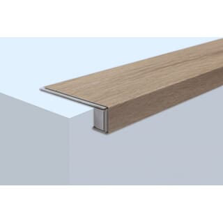 จมูกชานพักบันได SPC Click lock 114x1220x4+1mm IXPE  items No. 6588 สีไม้สักอ่อน