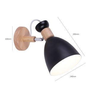 EILON โคมไฟติดผนังนอร์ดิก E27 5W รุ่น GC YY2231 สีดำ