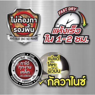Hero ฮีโร่ รัสท์เทค 2in1 H2-888 ด้าน 5กล. สีดำ