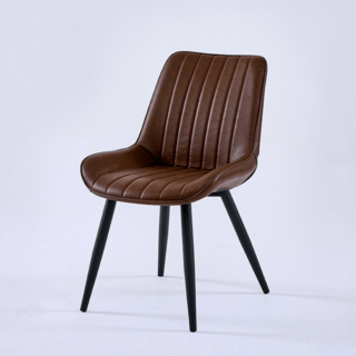 (1/2)PULITO เก้าอี้รับประทานอาหาร รุ่น CHUCK-01 ขนาด 55.5x62x82 ซม. สีน้ำตาล