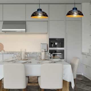 EILON โคมไฟแขวนเพดาน ขั้วE27 รุ่น CDD2023-807-1 สีดำ