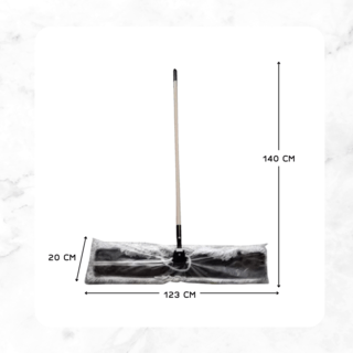 ICLEAN ม็อปดันฝุ่น 48นิ้ว ด้ามเหล็กเคลือบ รุ่น YM3060-48 ขนาด 20x123x140 cm. สีเหลือง