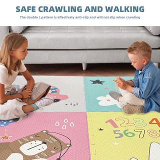 NINO WORLD ชุดแผ่นปูพื้นจิ๊กซอว์ Number (4 แผ่น) PD-01-2 ขนาด 60x60x1.2 cm. คละลาย