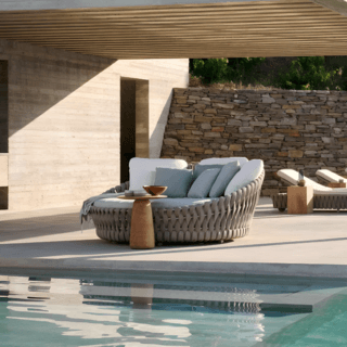 SUMMER SET โซฟา outdoor อลูมิเนียม 2ที่นั่ง Andaman ขนาด 160x120x72 ซม.สีขาว