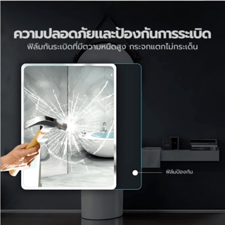 Nice กระจกเงาไม่มีกรอบ ทรงเหลี่ยม รุ่น PQS-XS6080G  ขนาด 60x80 ซม.