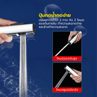 Verno ชุดสายฉีดชำระ แบบ 2 ระบบ รุ่น 6FXQ028-1P ขนาด 3.3x134x2.9 ซม. สีโครม
