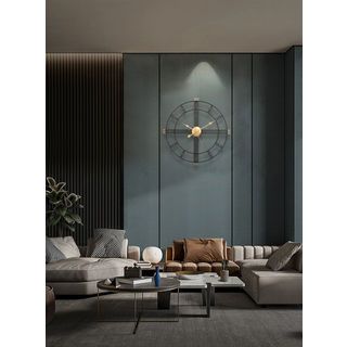 COZY นาฬิกาแขวนติดผนัง รุ่น AUGUST ขนาด 60x60x4.2 ซม. สีดำ