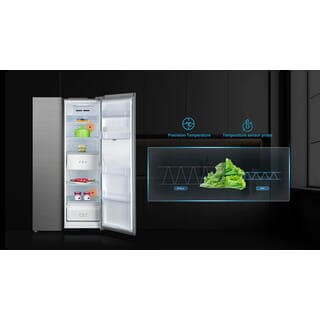 TCL ตู้เย็น Side by Side 17.8 คิว RT50MPSBG  สี Galaxy Gray