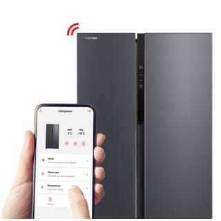 TOSHIBA ตู้เย็นSBS 20.6 คิว  รุ่น GR-RS780WI-PMT(06) สีเทา