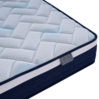 Truffle ที่นอนพ็อกเก็ตสปริง รุ่น Angelina ขนาด 180x200x21 ซม. (6ฟุต) สีขาว-น้ำเงิน