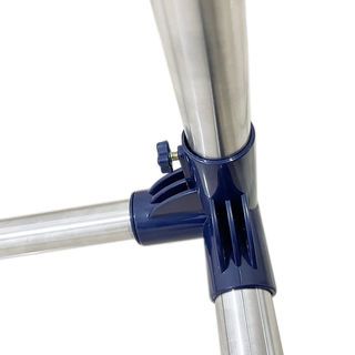 SAKU ราวตากผ้าสเตนเลส ยืดได้ STC02 90-140×48.5×99-165 ซม. สีเงิน