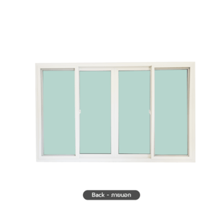 WELLINGTAN (VERTA) หน้าต่างไวนิลบานเลื่อน FSSF GW003 ขนาด 240x150ซม. สีขาว พร้อมมุ้ง