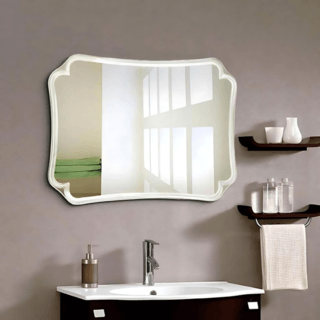 Nice กระจกเงาไม่มีกรอบ ทรงเหลี่ยม รุ่น JLLS032  ขนาด 60x80 ซม. สีใส